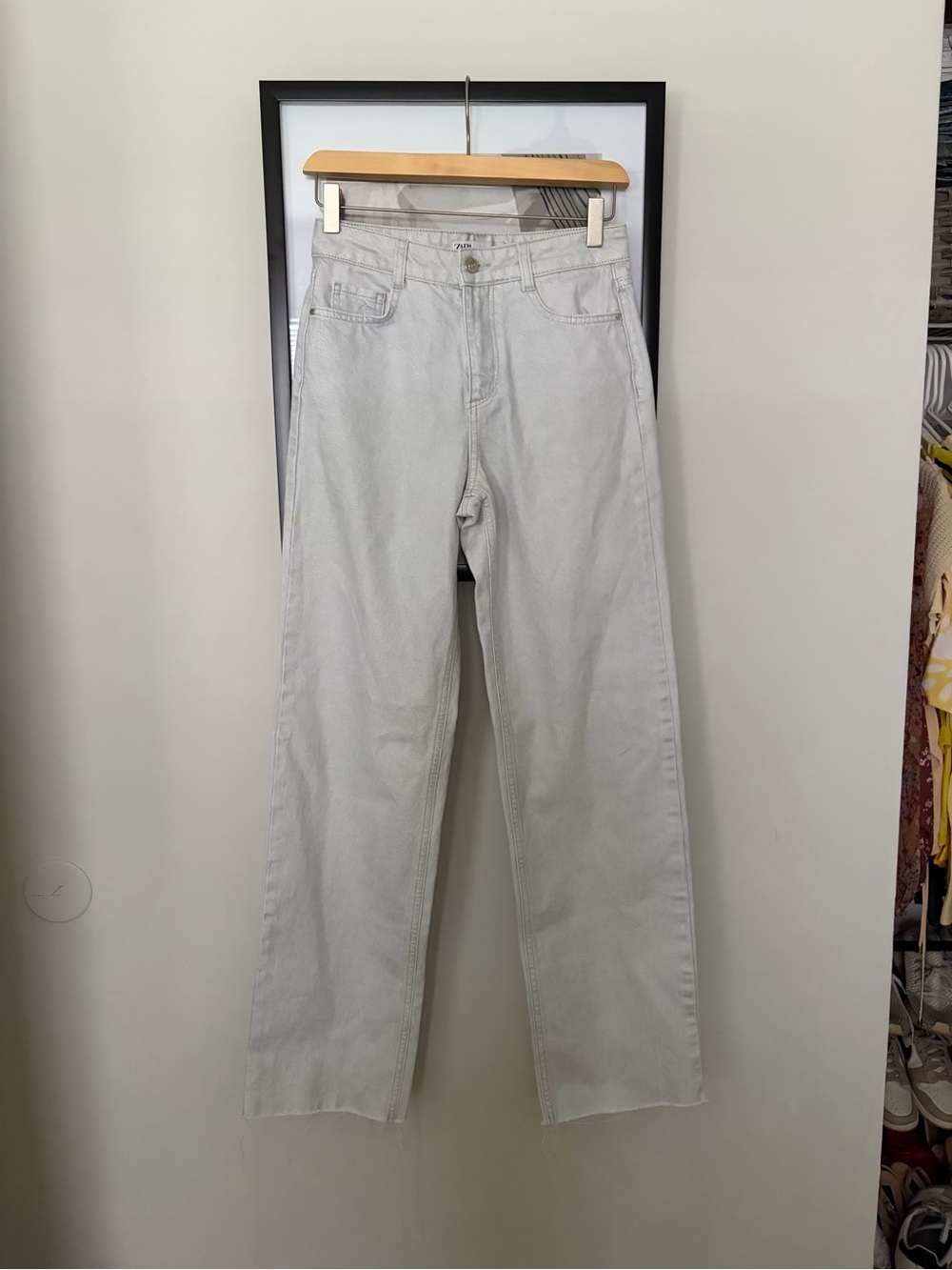 Zara Wide Leg Silver Jeans